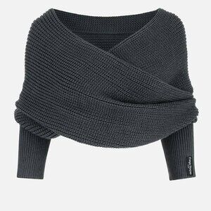 Freya Harper Scarf with Sleeves - Dark Grey - One Size Fits Most